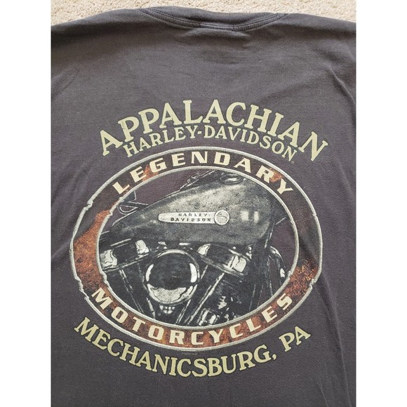 Vintage 08 Harley Davidson Ride With Pride Mens Sz 2XL Faded Black DoubleSide T - Picture 5 of 8